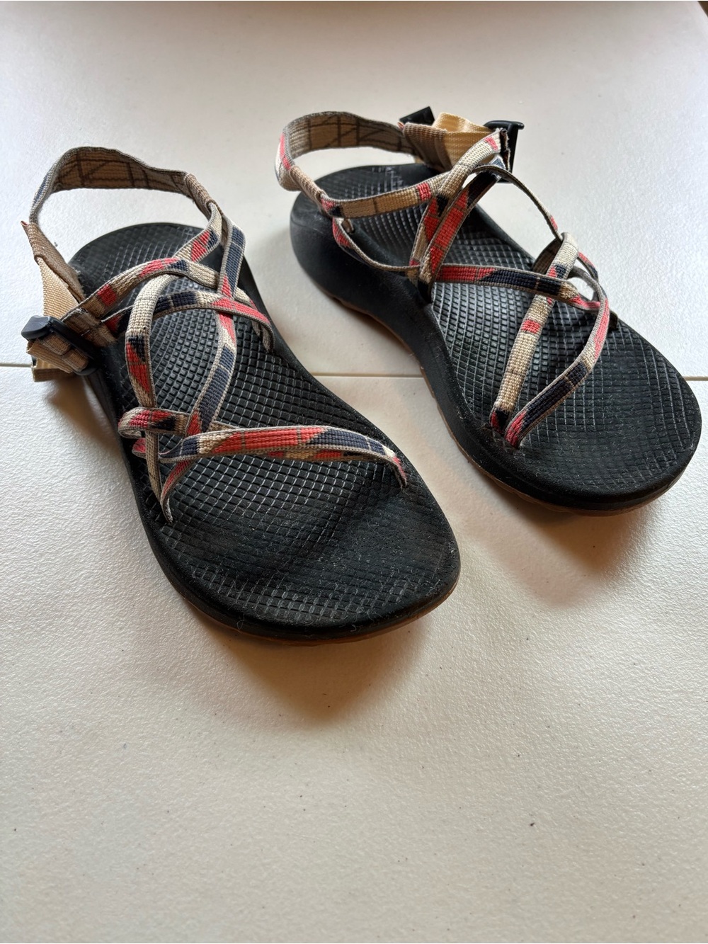 Chaco Women's Cream and Black Sport Sandal